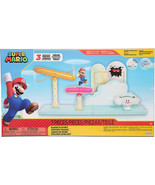 SUPER MARIO CLOUD WORLD DIORAMA SET W/2.5&quot; RUNNING MARIO ACTION FIGURE -... - $17.48