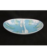Vintage Dryden Hot Springs Pottery Divided Dish Bowl Drip Glaze Turquois... - £31.64 GBP