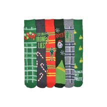 Elf The Movie Men's 6-Pack Crew Socks Assorted Color Sock Size 10-13 - $21.77