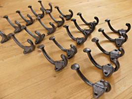 20 Cast Iron Rustic U-Shape Hooks Coat Hat Sweater Towel Bathroom Kitche... - £24.03 GBP