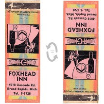 Vintage Matchbook Cover Foxhead Inn Restaurant 1940s Grand Rapids MI dan... - $7.91