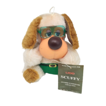 6&quot; Vintage Lido Scuffy Puppy Dog Green Glasses Stuffed Animal Plush Toy W/ Tag - £21.83 GBP