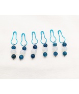 Blue Kyanite &amp; Opalite Gemstone Bead Stitch Markers - Crotchet &amp; Knittin... - $9.99