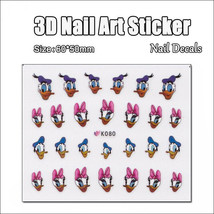 Nail Art 3D Decal Stickers Pink Blue Duck Design K080 - £2.46 GBP