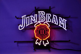 Handmade &#39;Jim Beam&#39; Whiskey Neon Sign 17&quot;x14&quot; - £109.07 GBP