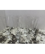Set Of 6 Vintage Wheat Etched Pilsner Beer Glasses - €18,66 EUR