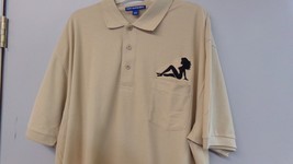 Trucker Girl Mud Flap Sexy Embroidered Mens Pocket Polo Shirt Size 2XL New - £13.41 GBP