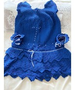 BABY-HAND CROCHET BAPTISM DRESS - £57.55 GBP