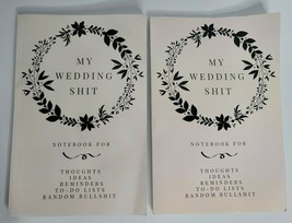 MY WEDDING SH!T Ideas To Do Lists Journal Notebooks Lot Blank Pages (Set... - £7.72 GBP