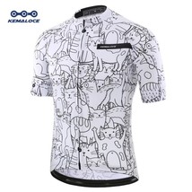 Sex white cartoon cat cycling jersey spring anti pilling eco friendly bike clothing top thumb200