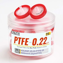 Syringe Filters Ptfe Hydrophobic 25 Mm 0.22 Um Non Sterile 25/Pk By Ks-Tek - $35.92