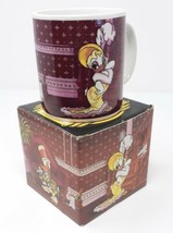 Vintage Disney Marquee Mug By Applause 1988 Donald &amp; Daisy Flirting Coff... - £10.15 GBP