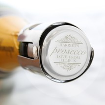 Personalised Prosecco Bottle Stopper, Prosecco Lover Gift, Wine Topper, Bottle S - £7.96 GBP