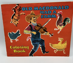 Book Coloring Children&#39;s Collectible Old MacDonald Had a Farm 1952 10.5 x 8.5&quot; - £3.95 GBP