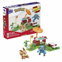 Mega Pokémon Adventure Builder Picnic Toy Building Set, Eevee Riolu Figu... - $29.70