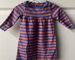 Baby Boden Blue Striped Dress Orange  Size 3 to 6 Months Cotton Pullover - $8.38