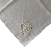 Handkerchief White Hankie Monogram G 12x12” - £8.80 GBP