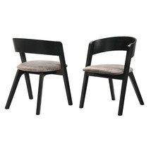 Armen Living Jackie Mid-Century Modern Dining Accent Chairs Finish Fabric-Set of - £275.47 GBP