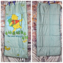 Disney Winnie The Pooh Camp Sleeping Bag Throw Blanket Comforter Vintage - £42.00 GBP