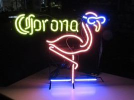 New Corona Pink Flamingo Open Lamp Beer Light Neon Sign 17&quot;x14&quot; - £106.30 GBP