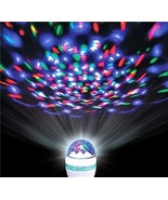 RGB Party Light Bulb LED Crystal Ball Lamp Rotating Spinning Colorful De... - £7.64 GBP