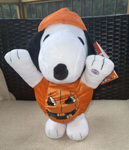 Gemmy Peanuts Snoopy Dancing Animated Musical Halloween Pumpkin Side Steppin New - £30.59 GBP