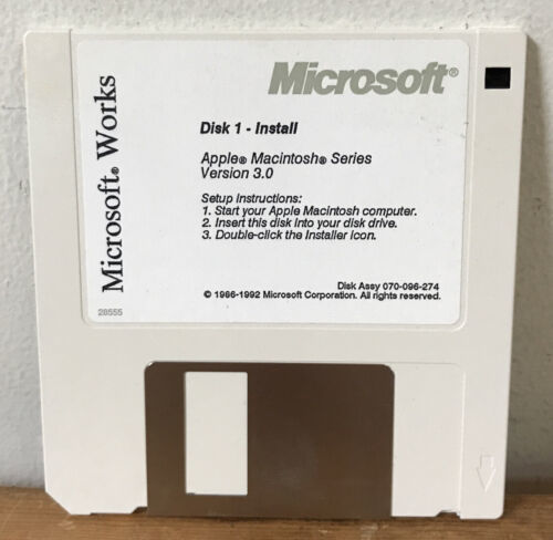 Set Lot 5 1986-1992 Microsoft Works Apple Macintosh Series Install Flopp... - $1,000.00