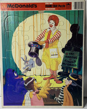 Vintage Ronald McDonald, McDonald&#39;s, Frame Tray Puzzle, Golden Books, 1984 - £6.85 GBP