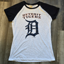 Detroit Tigers Shirt Womens Size Extra Large Raglan Burnout Baseball Lig... - £11.74 GBP