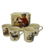 Norman Rockwell Four Season Series &quot;A Boy &amp; His Dog&quot; Mug Set of 4 - $28.49