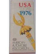 Vintage AAA USA 1776 1976 Bicentennial Road Map  - $4.99