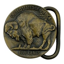 Belt Buckle United States Of America Five Cents Vintage Buckle Buffalo V... - $41.14