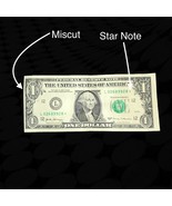 Miscut and Star Note $1.00 Error Bill - £19.41 GBP