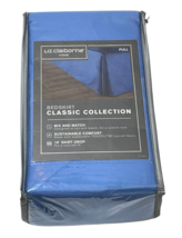 Liz Claiborne Bedskirt Classic Collection Blue 16&quot; Drop Cotton Blend JCP - £17.74 GBP