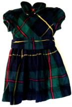 American Living dress size 2 T girl 100% cotton plaid flannel buttons on back - £7.75 GBP