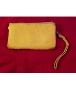 Monserat De Lucca Yellow Calf Leather Hide Wristlet Wallet - $27.06 CAD