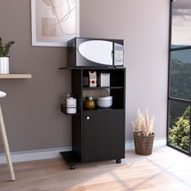 Opal Kitchen Cart: Black Single Door Cabinet - $2,893.81 MXN