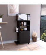 Opal Kitchen Cart: Black Single Door Cabinet - $2,795.54 MXN