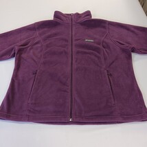 Columbia Sportswear XL1322 Women’s Wine Fleece Jacket Zipper Pocket Logo Size 2X image 14