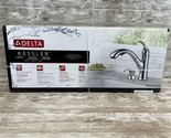 Delta Kessler Chrome Single Handle Pull-out Kitchen Faucet with Soap Dis... - £69.55 GBP