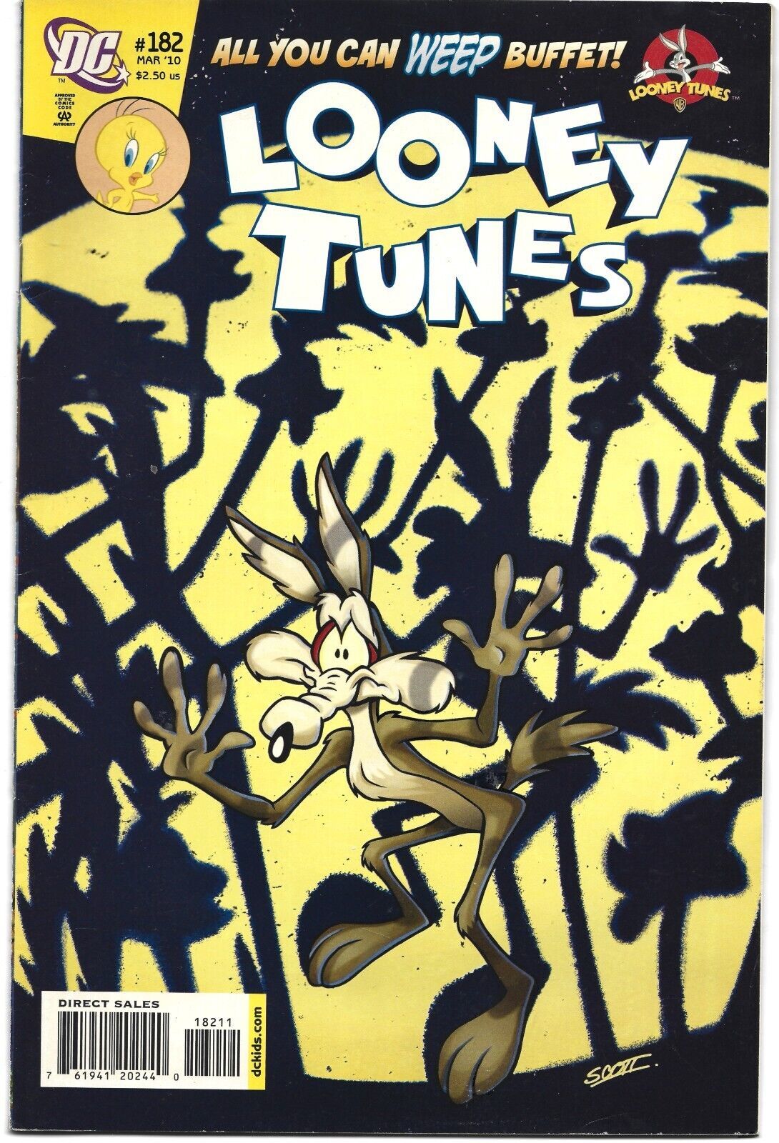 March 2010 DC Comic-Looney Tunes-#182-Wiley E. Coyote-All You Can Weep B... - $10.00