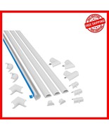 Half Round Cord Cover Multipack - 39-Inch White Wire Hiders with Accesso... - $50.48