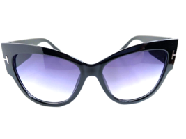 New Fashionista Oversized Elegant Black W/Purple Lens Cats Eye Womens Sunglasses - £7.94 GBP