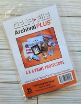 Clear File Acid-Free Archival Photo Print Protectors 4 x 6&quot;  25-Pack #000025B - £5.30 GBP