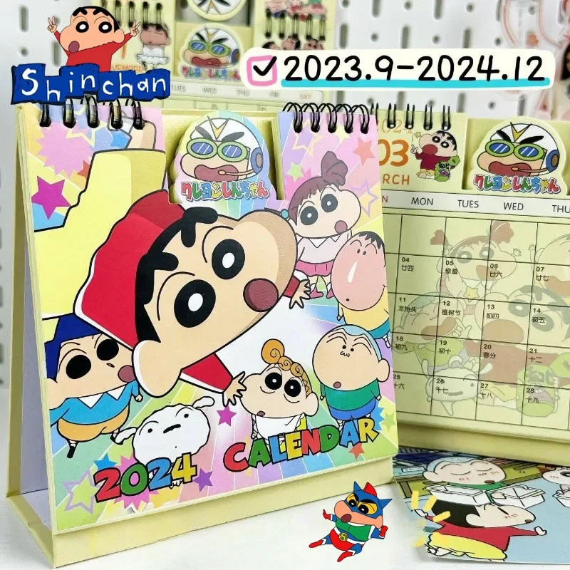 2024 Crayon Shin-chan Cartoon Calendar Cute Vertical Design Desk Calendar Office - £8.71 GBP+