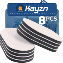 Felt Furniture Sliders 8Pcs 3-1/2" X 6"- Reusable Heavy Duty Oval Slider... - $21.99