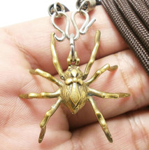Magic Spider Brass Pendant Necklace Love Attractive Sex Appeal Amulet Lucky Gift - £19.27 GBP