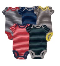 Carters 5 Pack Bodysuits for Boys Newborn Striped - £4.78 GBP