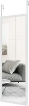 Whitebeach Wall Mirror Full Length Door Mirror, White Bedroom Mirror Full Body - £62.34 GBP