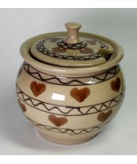 Hartstone Country Hearts Honey Pot Sugar Bowl Candy Jar Signed - £6.49 GBP